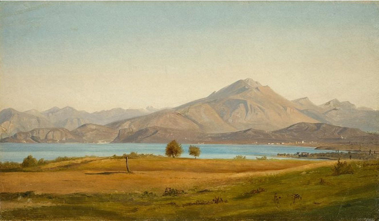 mountain landscape with lake